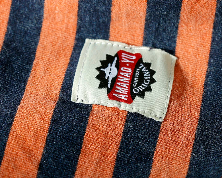 Men’s Striped Cotton T-Shirt – Slim Fit Vintage Washed Short Sleeve Tee | Tatiana Haven