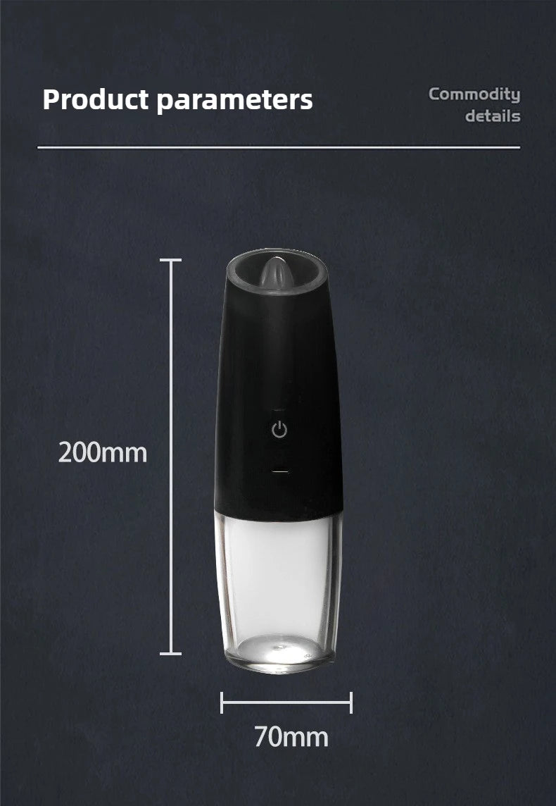 Electric Salt and Pepper Grinder USB Rechargeable Adjustable Coarseness Large Capacity Auto Spices Grinders Kitchen Cooking Tool