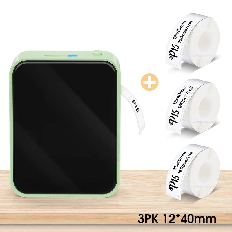 Wireless Bluetooth Label Printer Portable Thermal Printer Marklife P15 Inkless Labeling Machine Mini Label Maker P15 Sticker