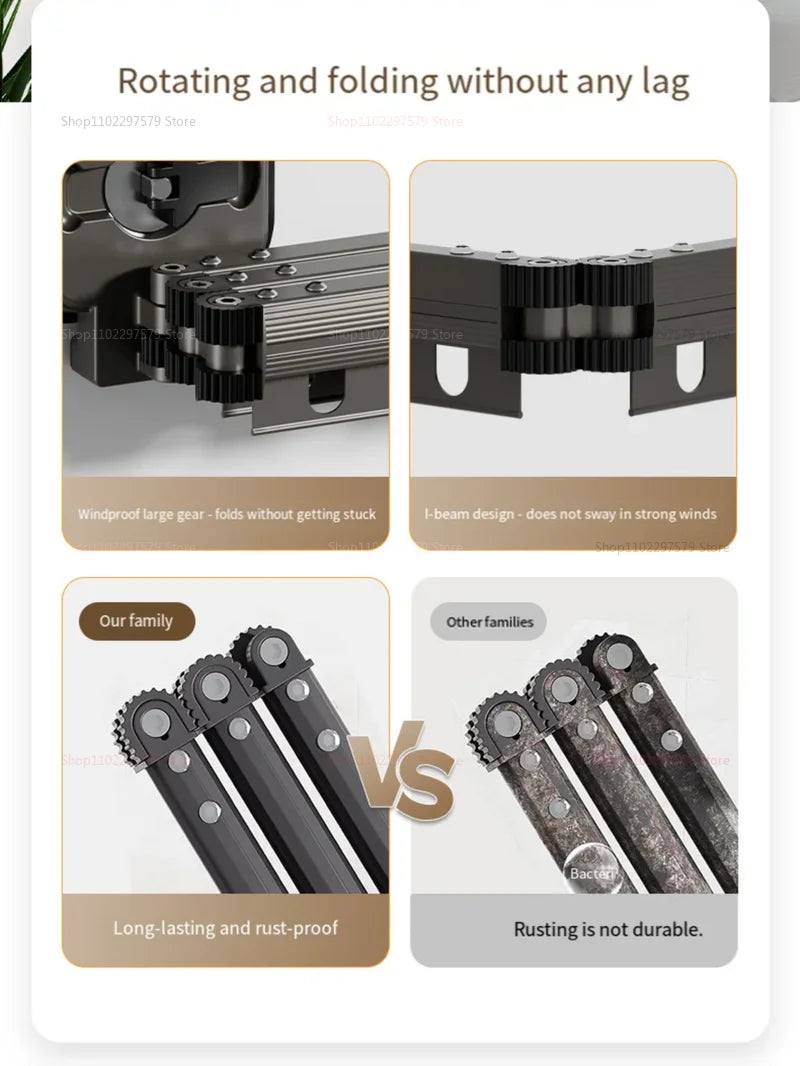 Retractable Clothes Drying Rack,Space-Saver,Collapsible Drying Racks for Laundry Room,Wall Mounted Clothes Hanger Rack