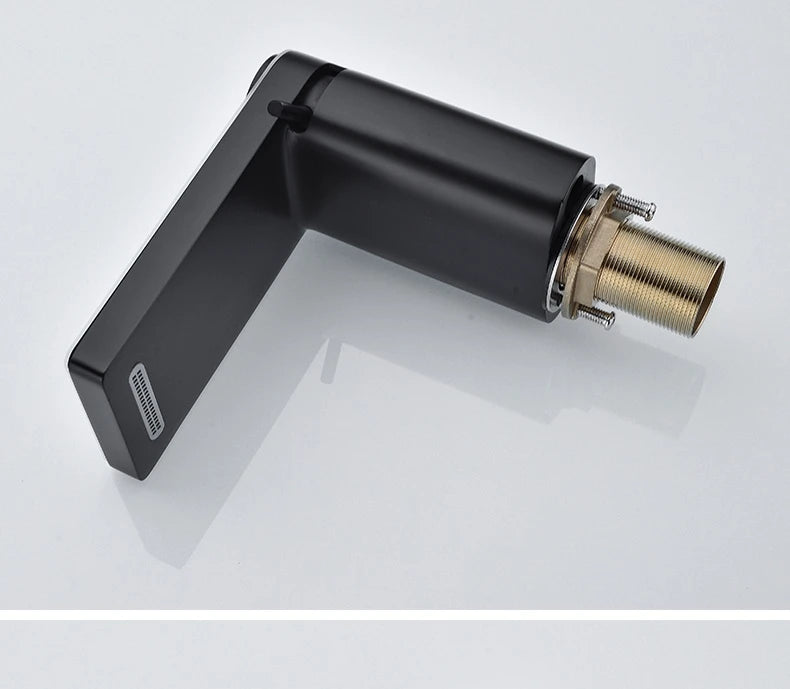 Led Digital Basin Faucet Black Bath Basin Mixer Brass Temperature Display Faucet Smart Tap Sink Faucet For Bathroom Faucet Tap