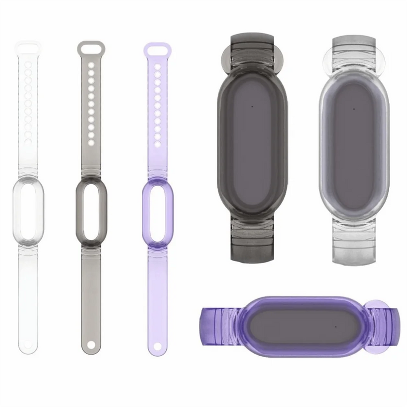 TPU Voice Recorder Case for PLAUD NotePin AI Transparent Waterproof Protective Cover Shockproof Protector Band Strap