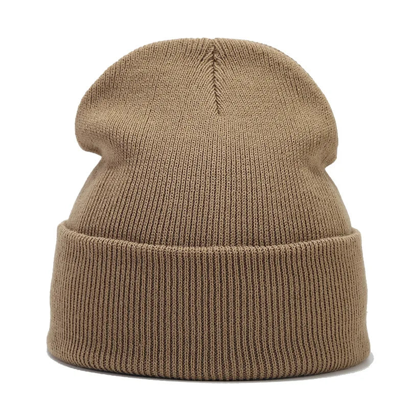 Tatiana Haven Unisex Knitted Beanie – Simple Solid Color Autumn & Winter Hat for Men and Women