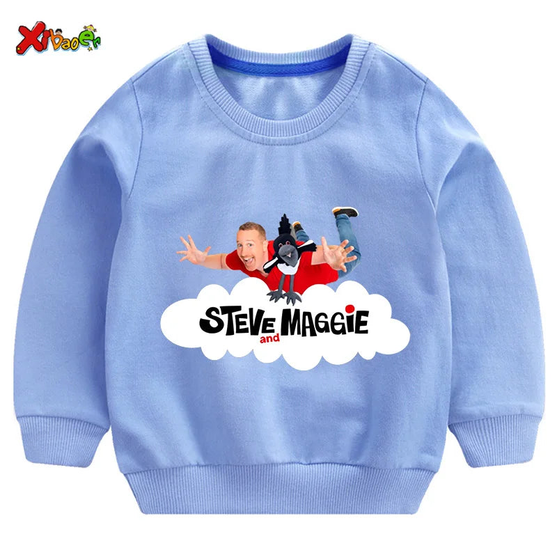 Kids Sweatshirts Steve Maggie Ouctifs Boys Hoodies Sweatshirt Clothing Boy Girl Casual T Shirt Children Pullover Clothes Fashion