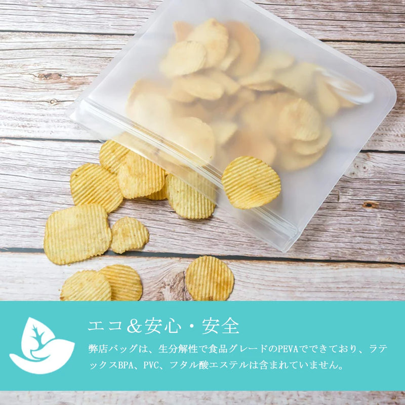 10pcs Silicone Food Storage Containers Sandwich Food Storage Bags Leakproof Containers Reusable Stand Up Zip Shut Bag Fresh Bag