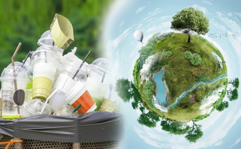 Biodegradable Light Blue White Paper Straws, Pack of 100 Party Straws for Juice, Cocktail, Smoothies, Birthday, Wedding