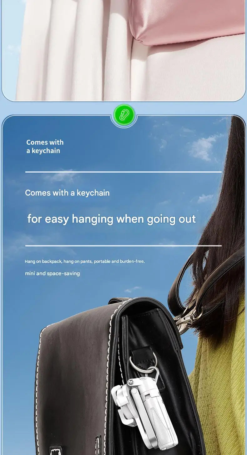 Upgraded Multi-Function Foldable Magnetic Phone Holder Selfie Stick with Remote Control – 360° DSLR-Style Rotation Tripod Stand