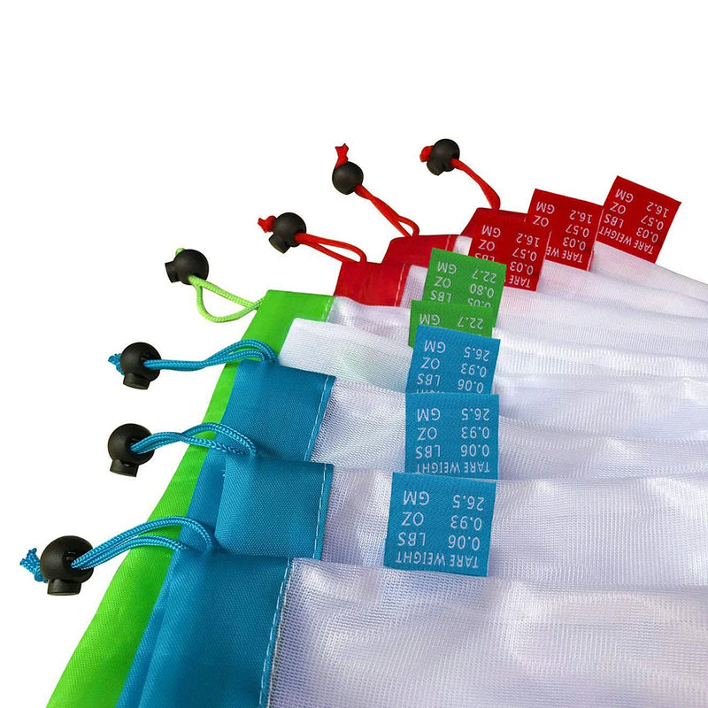 Reusable Mesh Produce Bags Washable Eco Friendly Bags for Grocery Shopping Storage Fruit Vegetable Toys Sundries Bag DROPSHIP