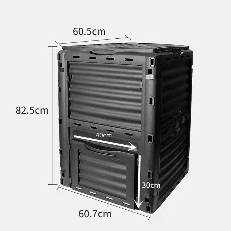 300L Composting bin Large capacity Garden Composter Container For Accommodate Food Scraps Fruits Vegetables Eggshells