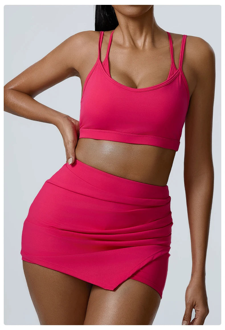 Yoga Sets 2 Pieces Workout Sets for Women Tracksuit Sportswear Gym Clothes High Waist Shorts Outfits Running Suits Fitness Bras