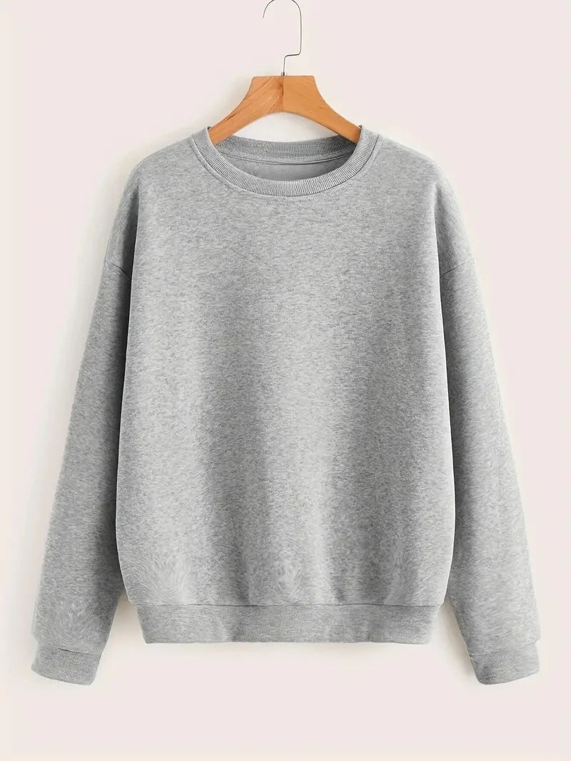Women’s Oversized Pullover Hoodie – Loose Cotton Fleece Sweatshirt for Autumn & Winter