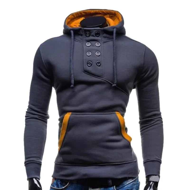 Men’s Slim Fit Hoodie – Fleece Pullover Sweatshirt for Spring and Autumn Casual Wear