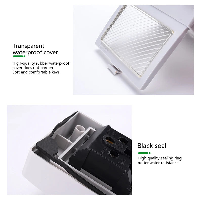 Avoir IP55 Smart Waterproof Electrical Outlets With Timer Tuya Wifi Connected Power Socket Standard EU Plugs 16A Home Appliance