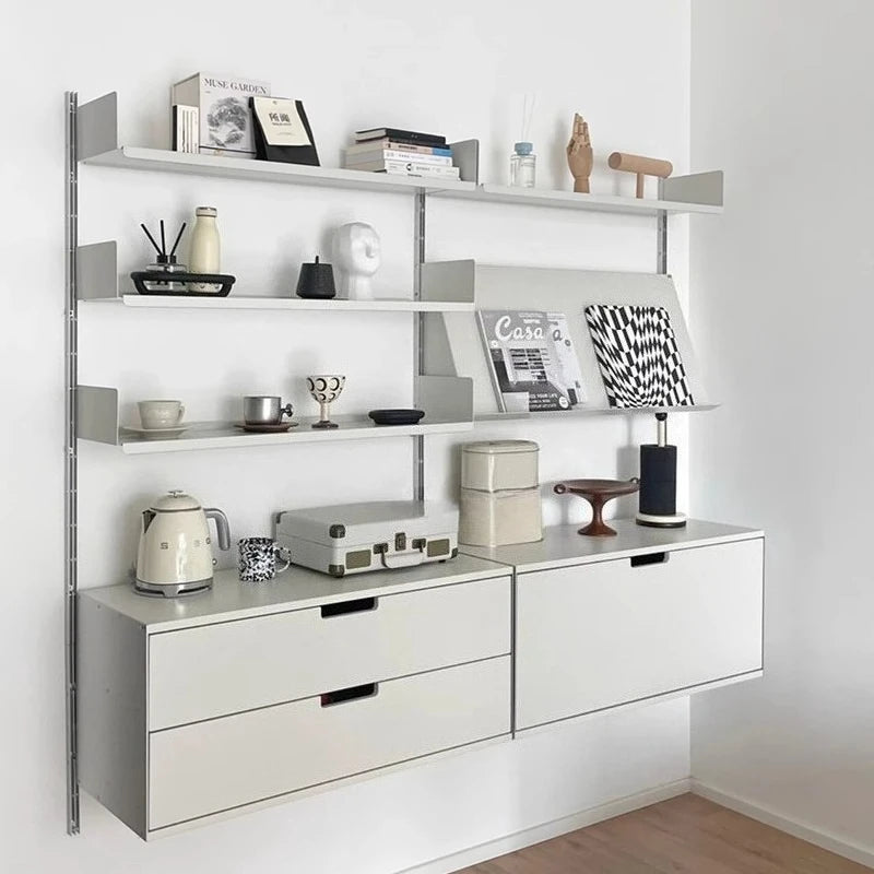 Floating Wall Shelf Metal Rack Organizers Storage Shelves on Wall Living Room Cabinets Plate Rack Storage Holders Home Supplies