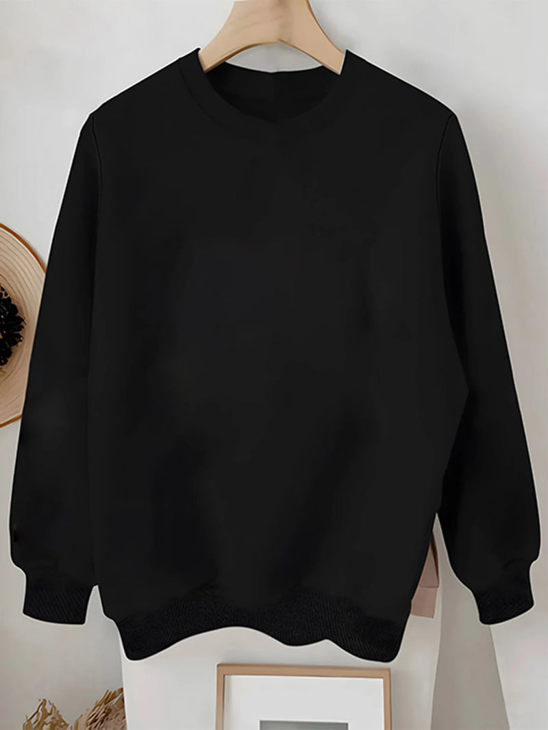 Women’s Oversized Pullover Hoodie – Loose Cotton Fleece Sweatshirt for Autumn & Winter