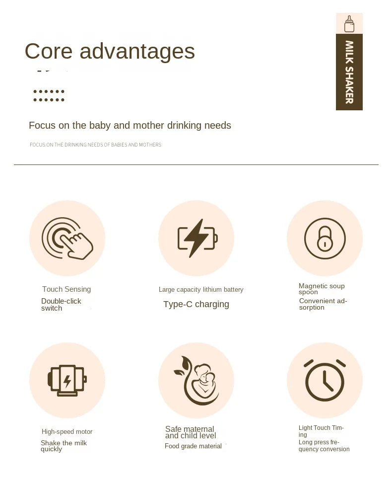 Automatic Mixing Cup Portable Electric Mixing Coffee Cup Water Cup Milk Cup USB Charging Magnetic Suspension Shaker Baby Items