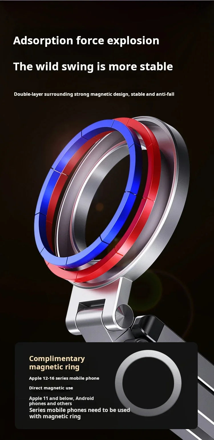 For MagSafe Plane Phone Holder – Portable Magnetic 360° Rotating Foldable Tripod for Travel, Car & Desk