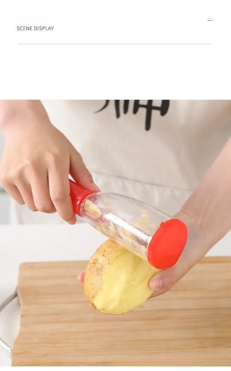 Fruit Peeler with Storage Box for Household Peeling Storage Kitchen Special Anti-splash Fruit and Vegetable Peeler