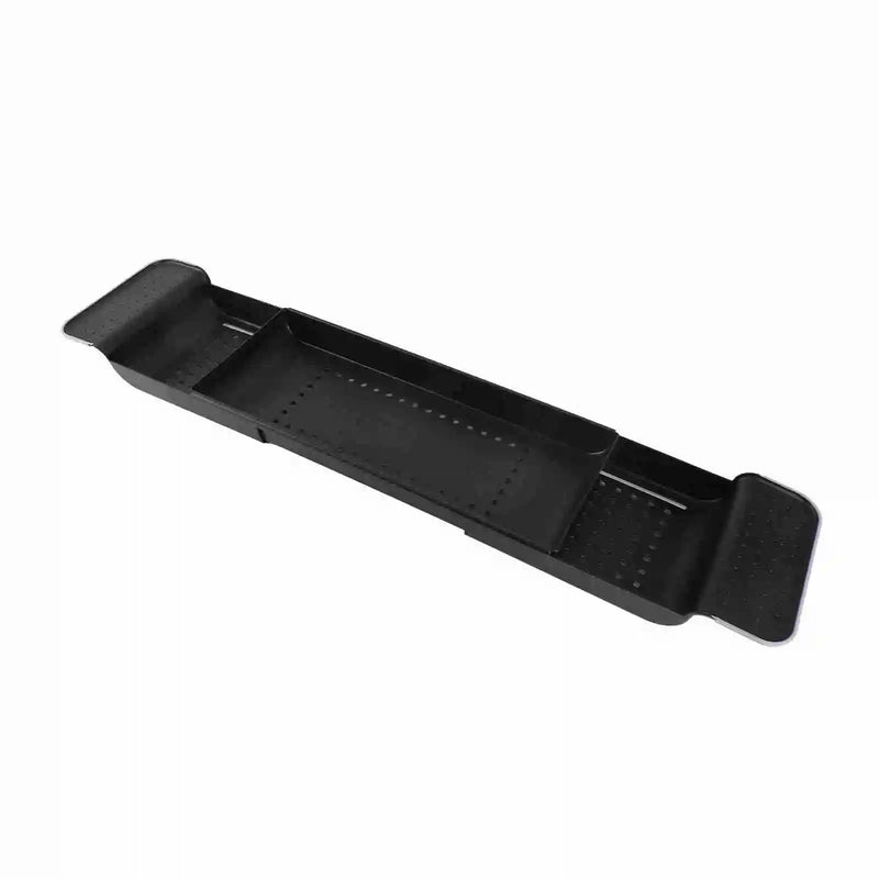 1Pc Expandable Bathtub Tray Stable Placement Plastic Material Draining Design Bath Caddy Tray Tub Table for Bathroom