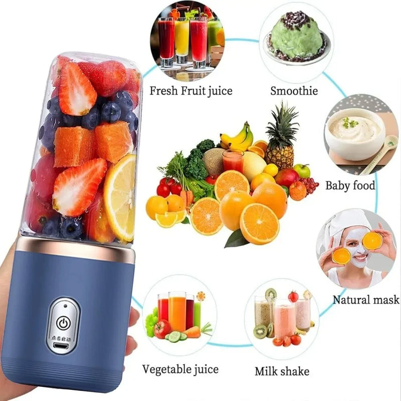 300mlPersonal Blender PortableMini Blender USB RechargeableSingle Serve Blender for Milkshakes and Smoothies Suitable for Travel