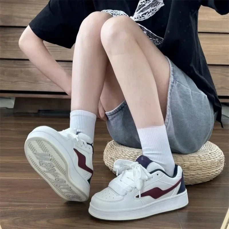 2024 Chunky LADIES Sneakers Thick Bottom Increased Ultra-Light Non-Slip Wear-Resistant Bread Casual Sneakers Vulcanized Shoes