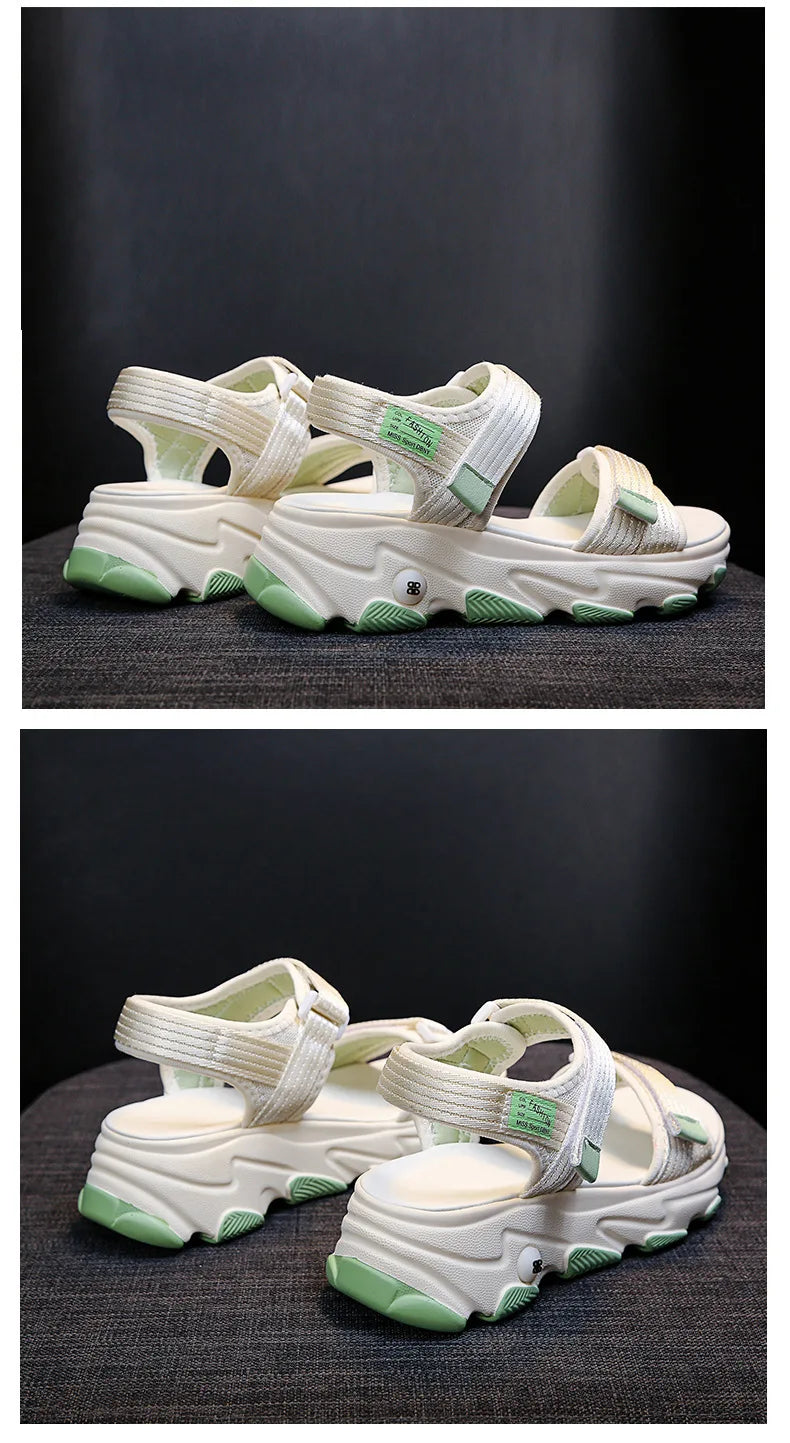 Sandals Women Shoes 2024 New Summer Sports Daddy Fashion Casual Non-Slip Platform non-slip Beach Shoes Sandalias