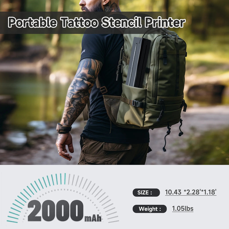 🖨️ Portable A4 Thermal Printer – Inkless Bluetooth Printer for PDF, Tattoo Stencils, and Office Use (Smartphone Compatible)