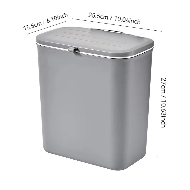 Kitchen Compost Bin for Counter Top or Under Sink, Hanging Small  Kitchen Trash Can with Lid for Mountable Indoor Compost Bucket