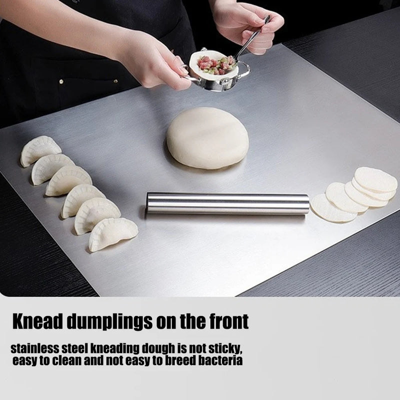 Stainless Steel Cutting Board 60*40cm Multifunctional Cut Vegetables and Meat Chopping Board Home Kitchen Rectangular Board