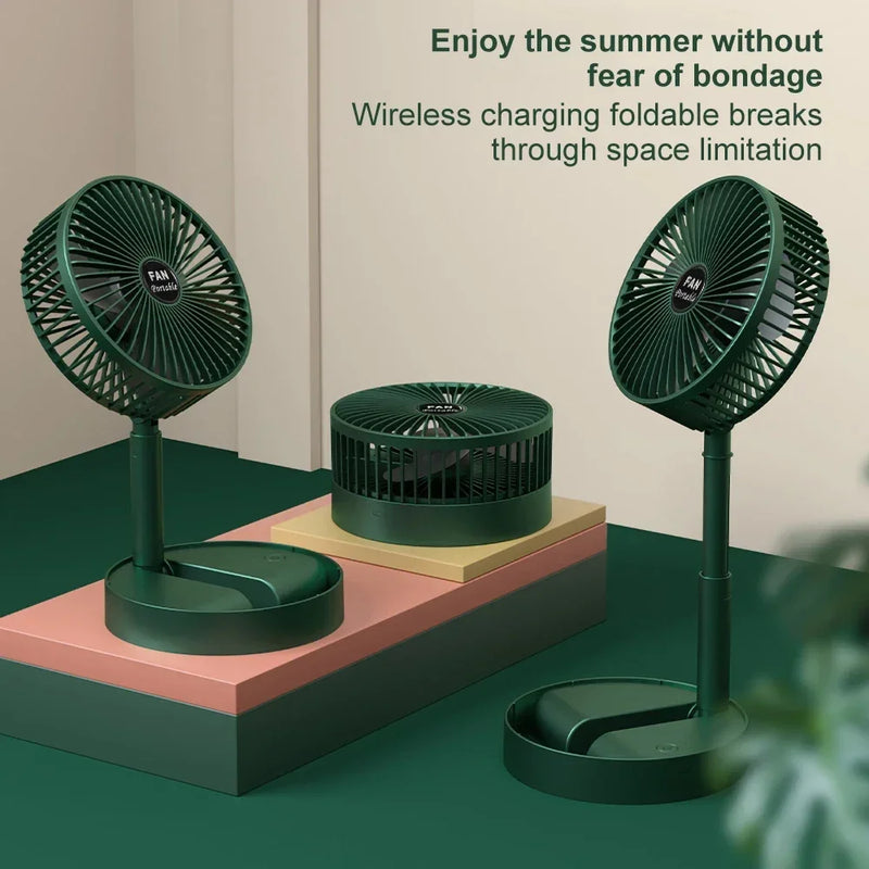 Desktop USB Fan Folding Retractable USB Charging Fan Portable Mute Fan For Office Desktop Dormitory Home Mini Electric Fans