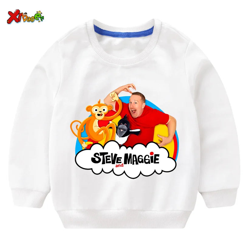 Kids Sweatshirts Steve Maggie Ouctifs Boys Hoodies Sweatshirt Clothing Boy Girl Casual T Shirt Children Pullover Clothes Fashion