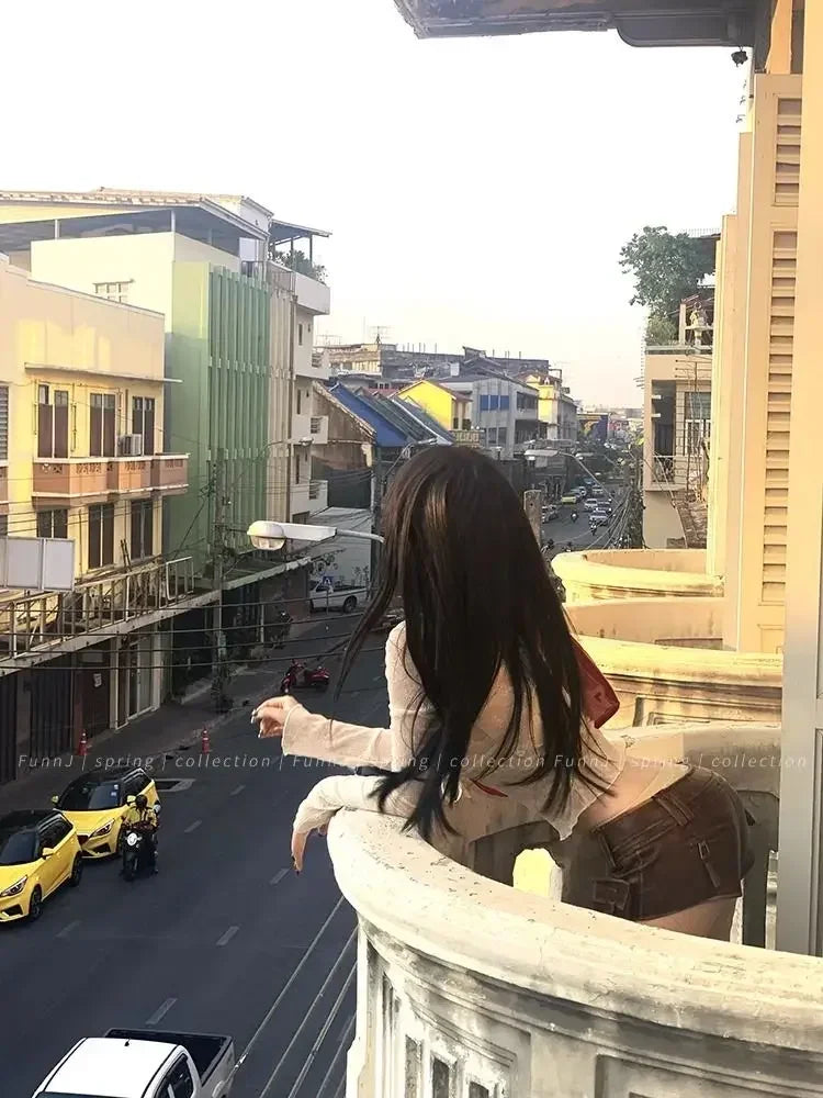 Coquette Aesthetic Mesh T Shirts Women Vintage V Neck Lace Bow Cropped Tops Y2k Sexy Slim Fit Long Sleeve Tee Shirts