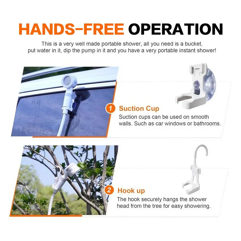 Portable Rechargeable Outdoor Shower | Compact Handheld Camping Shower