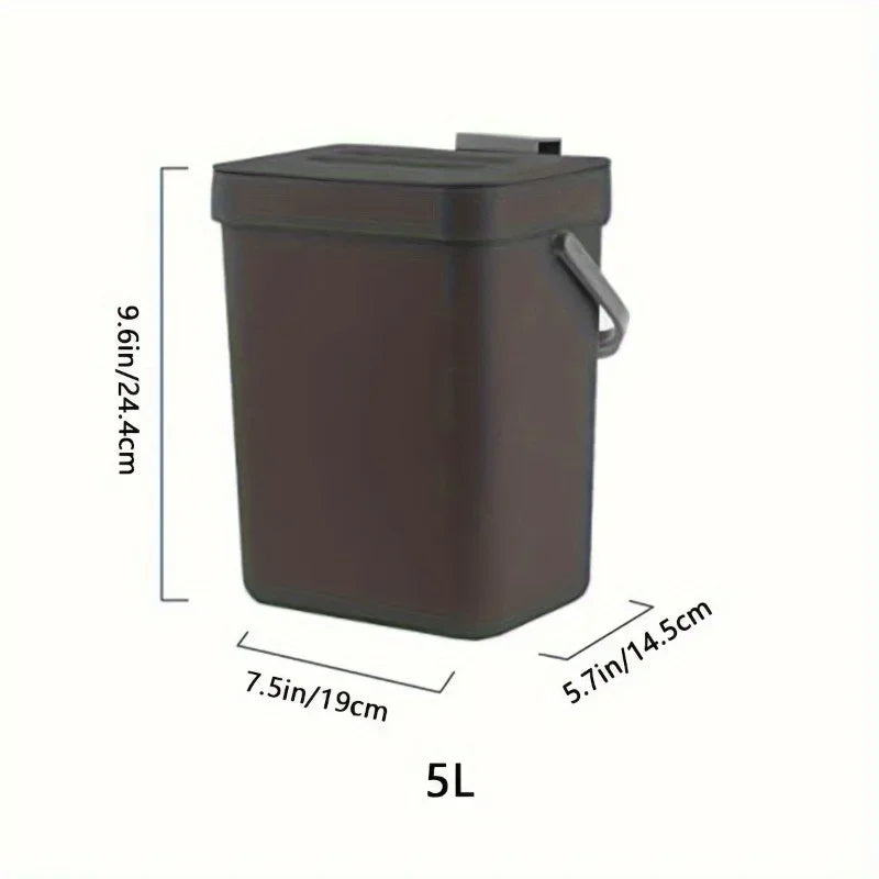 Kitchen Waste Bin Small Kitchen Compost Bin 3L Kitchen Waste Bin Household Countertop Container with Lid for Rubbish Composter