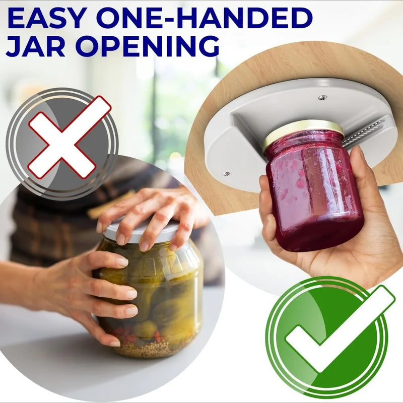 Can Opener Multifunction Under Cabinet Jar Openers for Weak Hand Easy Effortless Grip Fast Lid Remover Kitchen Accessories