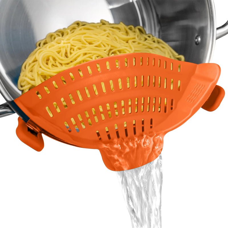 1pc Strainer Silicone Pot Strainer Adjustable Silicone Clip On Strainer For Pots Pans And Bowls Kitchen Pot Strainer