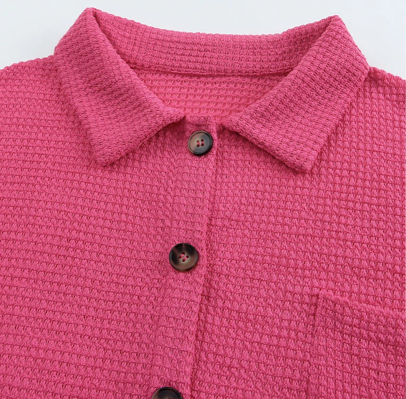 Women’s Oversized Button-Down Blouse – Casual Boho Long Sleeve Shirt with Turn-Down Collar