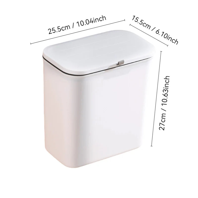 Kitchen Compost Bin for Counter Top or Under Sink, Hanging Small  Kitchen Trash Can with Lid for Mountable Indoor Compost Bucket
