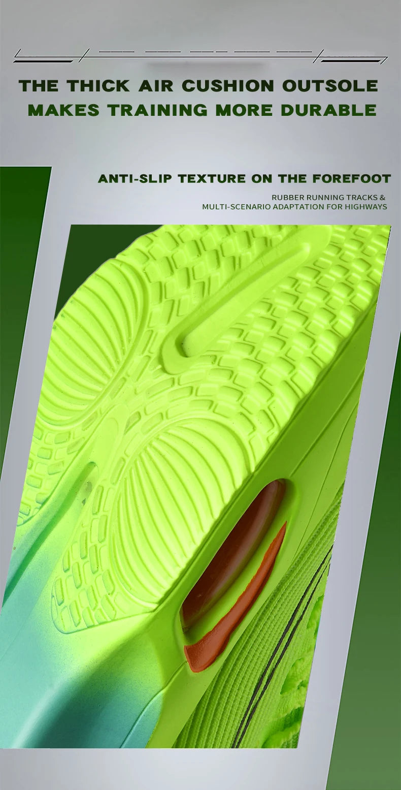 Casual Sneakers Air Cushion Running Shoes Jogging Marathon Men Sports Breathable Lightweight Comfortable Nonskid Leisure Sneaker