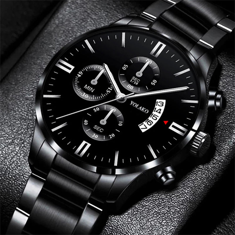 Luxury Fashion Mens Watches Men Stainless Steel Quartz Wrist Watch for Man Business Casual Leather Watch часы мужские