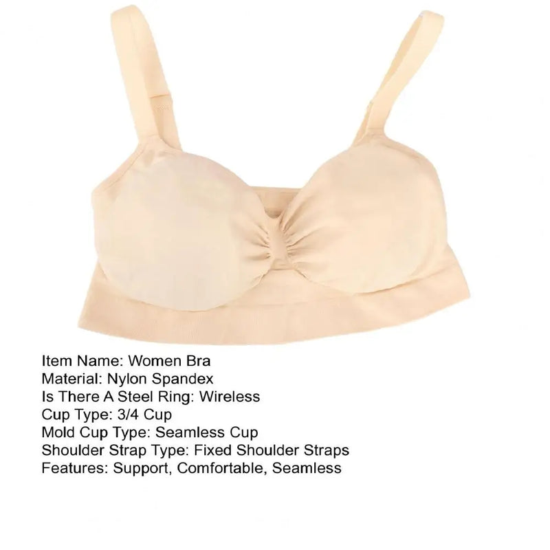 Sports Bras for Women Wireless Soft Workout Bra Full Coverage Push Up Bralettes Seamless Crop Cami Bra for Yoga Fitness