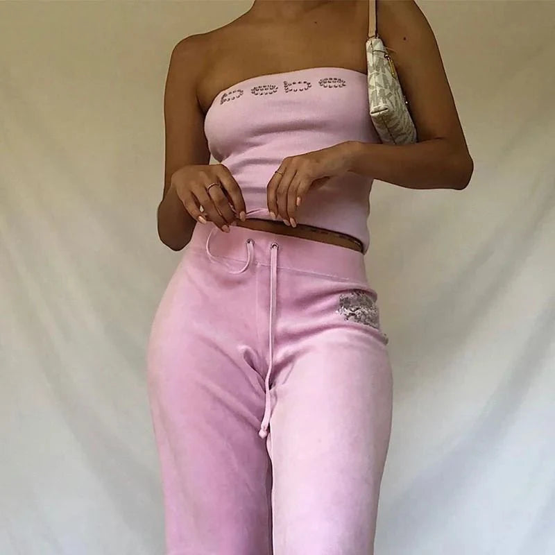 Y2k tank top retro street style Gothic summer slim fit women&