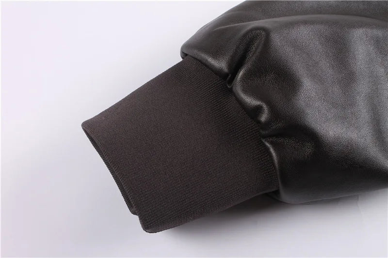 Retro Oversized Motorcycle Jacket American Air Force Pu Leather Jacket For Male Female Pilots Couple Leather Jackets Motorcycle