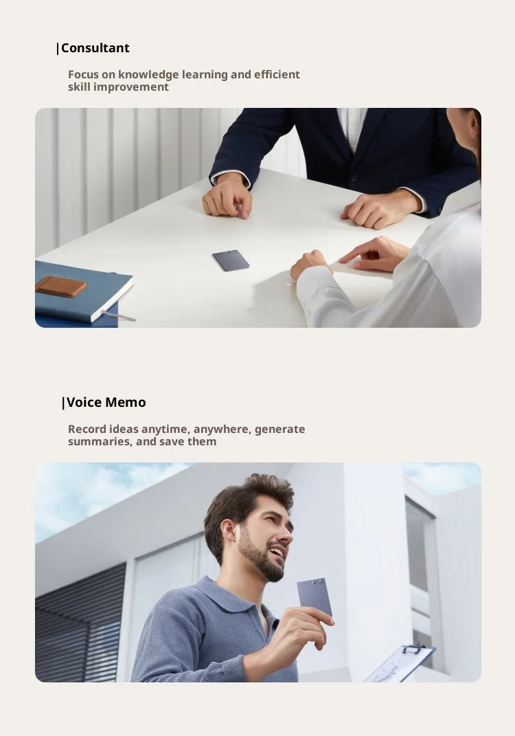 Plaud Note AI Minutes Device AI-Powered Meeting Summary from Voice Recorder Transcription  Dual Recording Mode lightweight 64GB