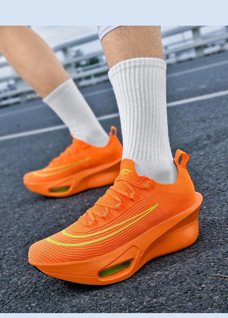 Casual Sneakers Air Cushion Running Shoes Jogging Marathon Men Sports Breathable Lightweight Comfortable Nonskid Leisure Sneaker