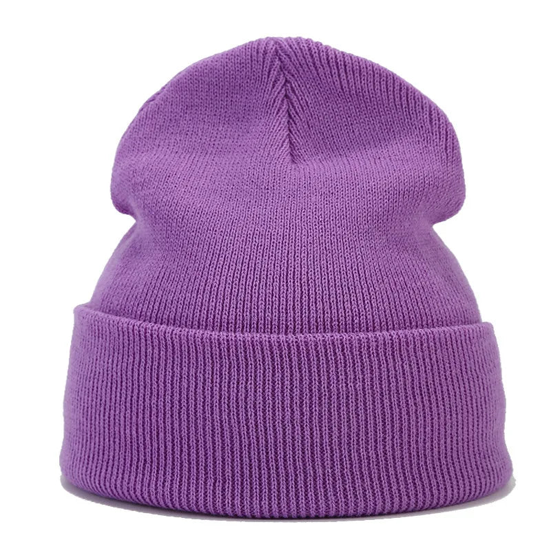 Tatiana Haven Unisex Knitted Beanie – Simple Solid Color Autumn & Winter Hat for Men and Women