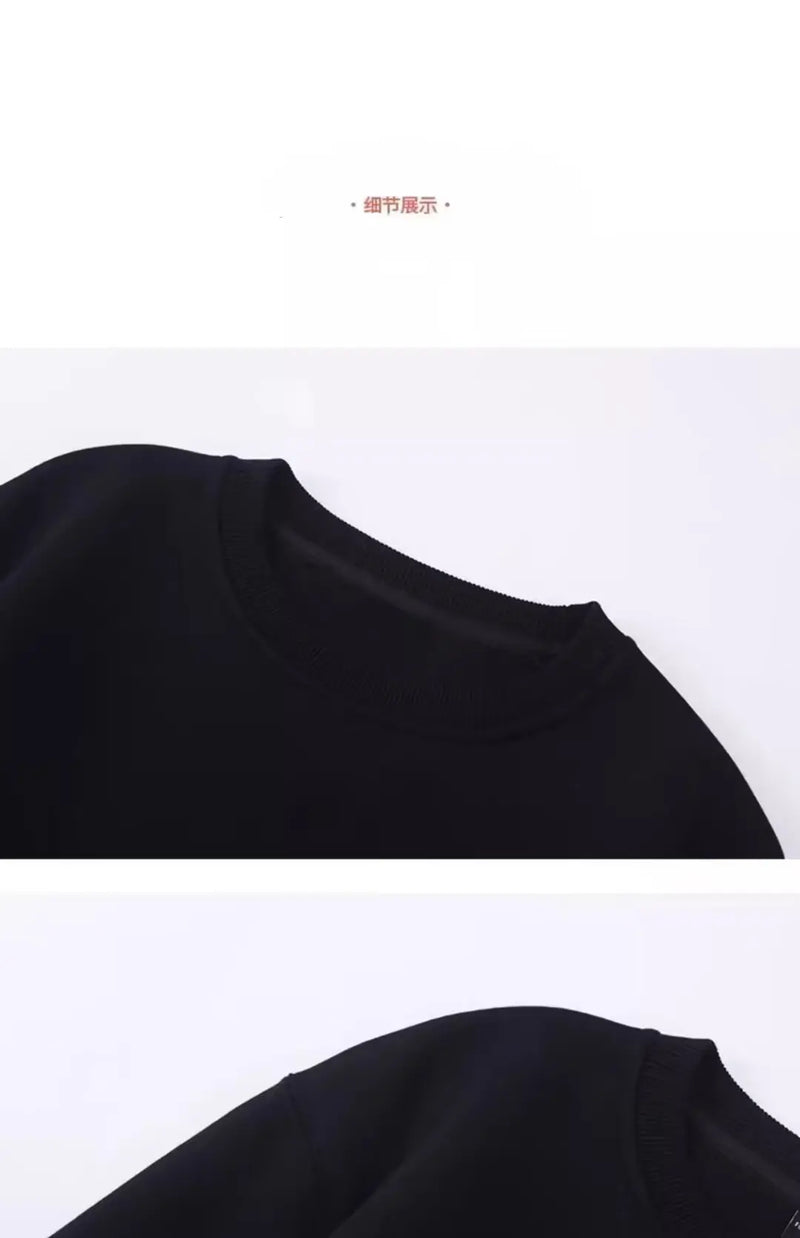 Men Oversized Dark Grey Graphic Sweatshirts Hoodied PARIS Printed Long Sleeve T-shirt Cotton Hiphop Tees Sports Top Men Clothing