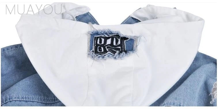 ATTACK ON TITAN Men Denim Jacket Fake two cowboy Hooded Coat Anime Eren Jaeger Levi Titans Men&