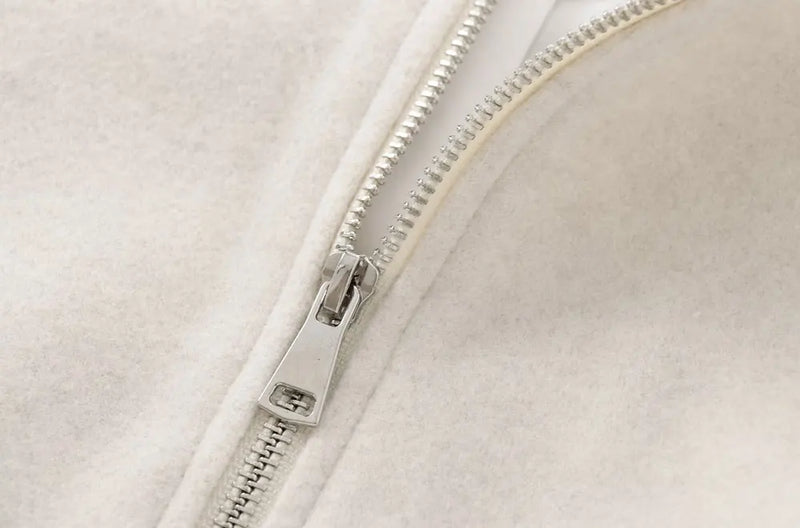 Oversized Soft Bomber Jacket for Women – Casual Long Sleeve Zip-Up Coat for All Seasons