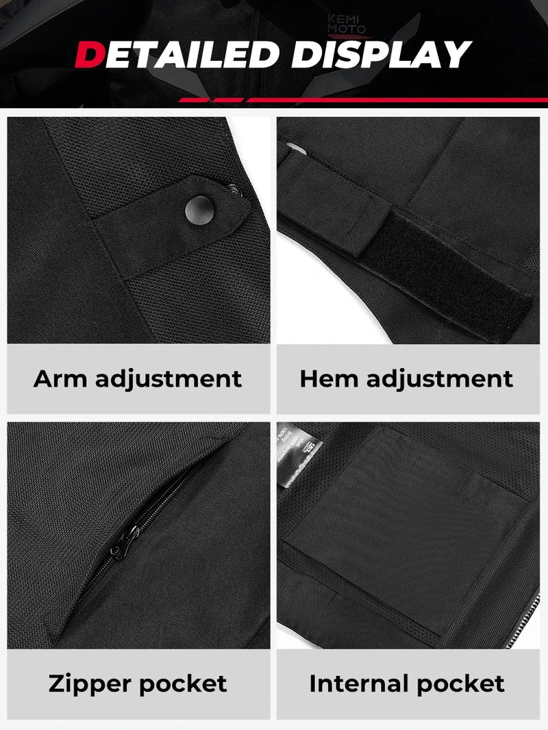 Motorcycle Riding Jacket Men Breathable Summer Clothing Built-in CE Protector Gear Soft Mesh Cycling Motocross Off-road Outfit